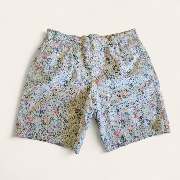 Lands End Pull On Shorts Womens Lot Of 3 Floral Black 14P Cotton Mid Rise - Picture 3 of 14